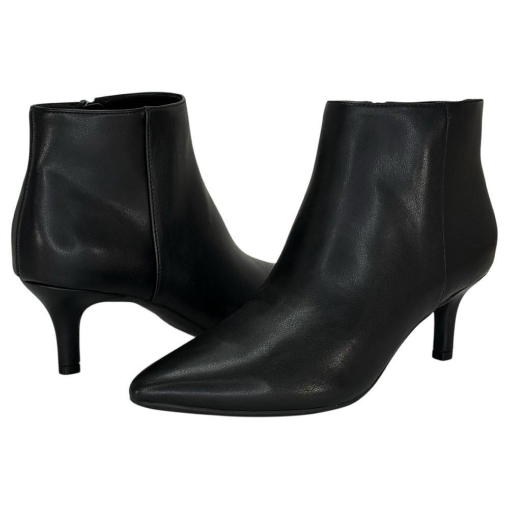 Aerosoles Edith Black Faux Leather Womens Booties Size 8.5M - Picture 12 of 14